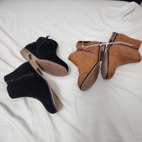 Cat & Jack girls booties size 13 black and tan - Picture 3 of 6
